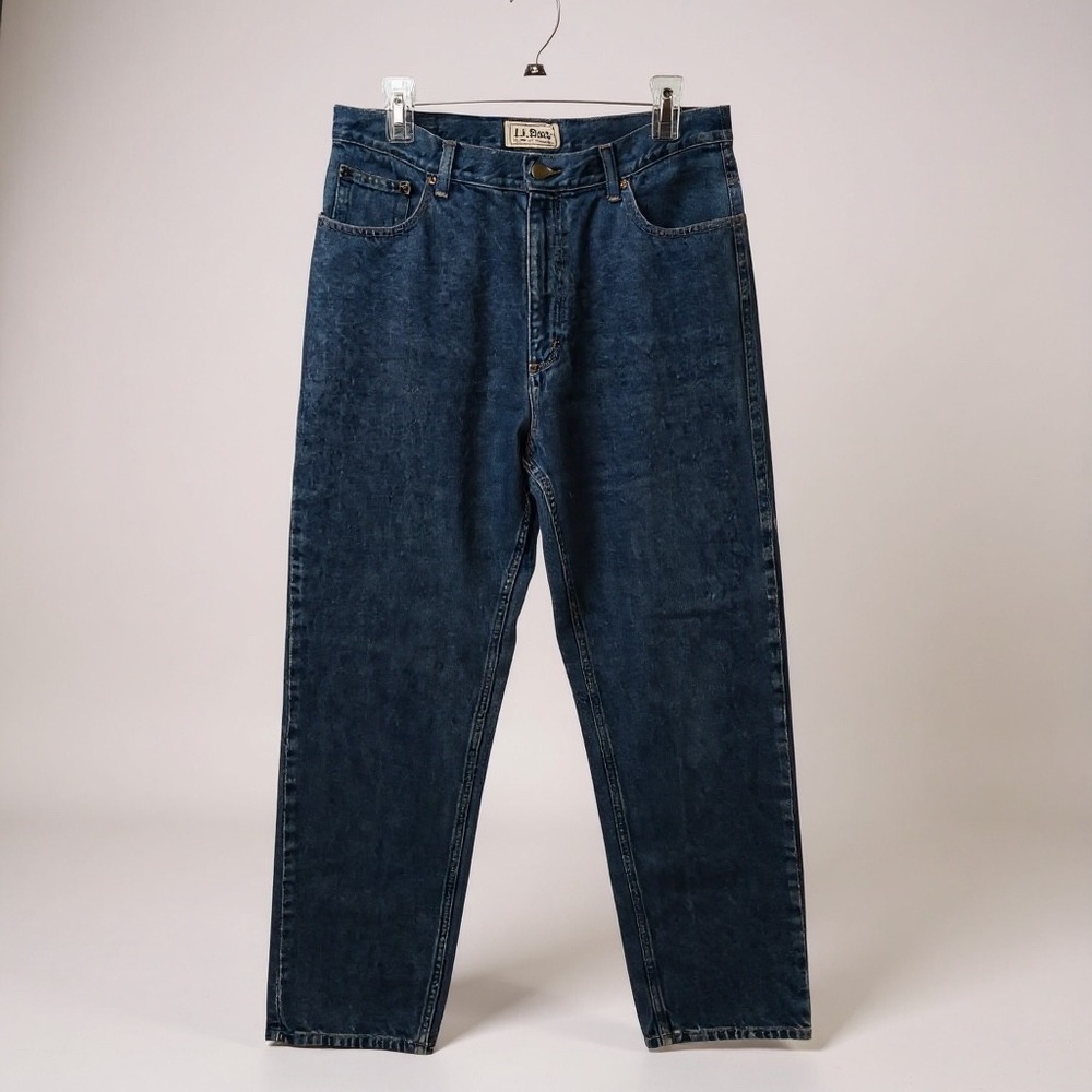 LLBean Womens Original Fit Traditional Blue‎ Denim Jeans Size 14 Reg vintage